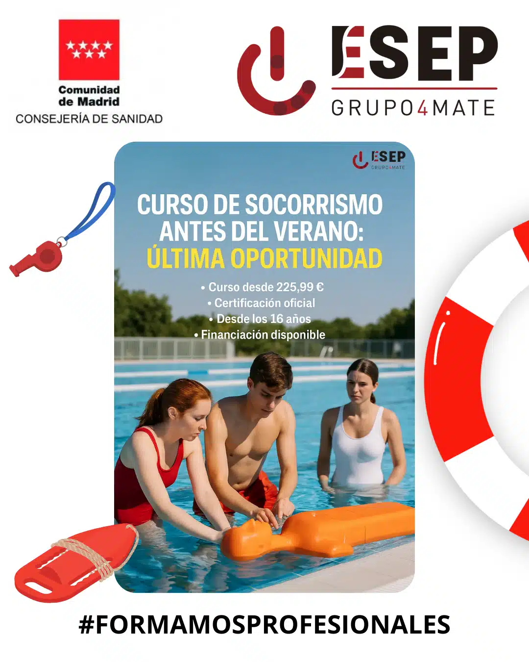Curso de socorrismo antes del verano